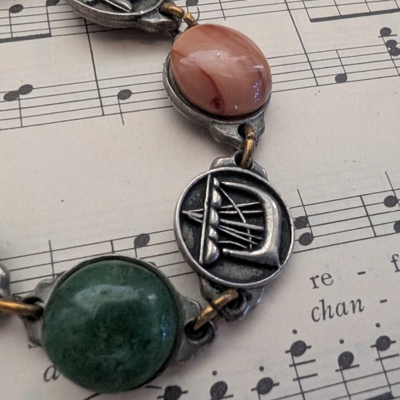 Viking Norse Multi-Stone Bracelet - Picture 3 of 10